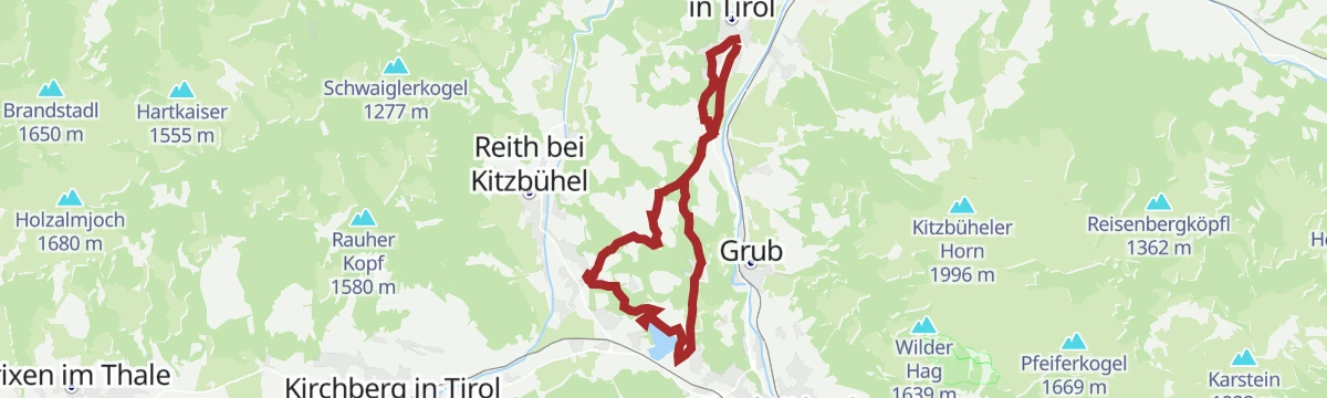 Route map: Zum Schwarzsee - der Wanderweg übers ganze Jahr